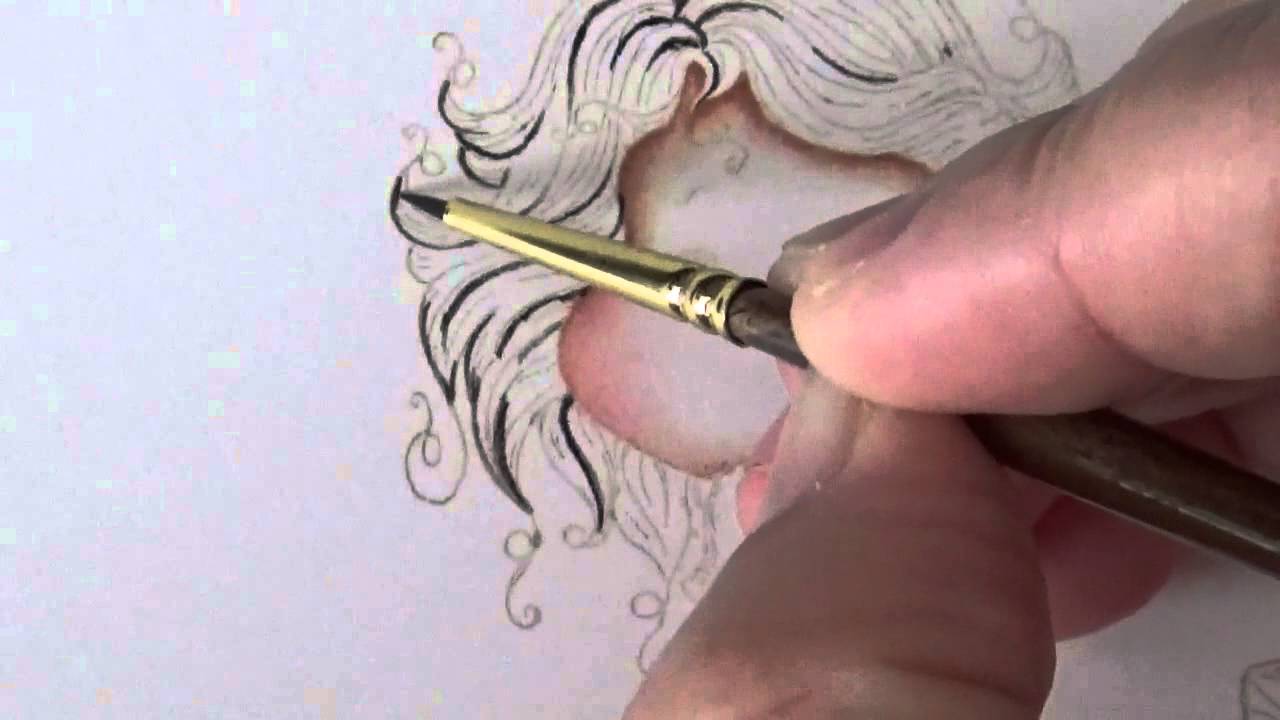 Coloring Skin & Hair With Distress Ink Reinkers