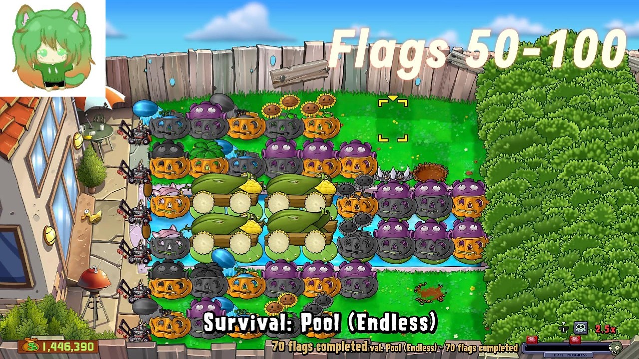 Pvz veteran survives 50 more flags in Plants vs Zombies Replanted (With controller)