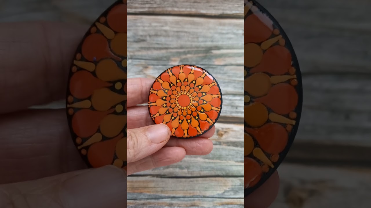 Orange dot mandala jewel @DotMandalaSuisse