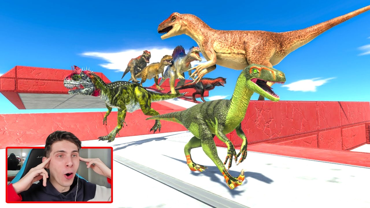 ENEMIGOS CORREN Y ATACAN AL T-REX - ANIMAL REVOLT BATTLE SIMULATOR
