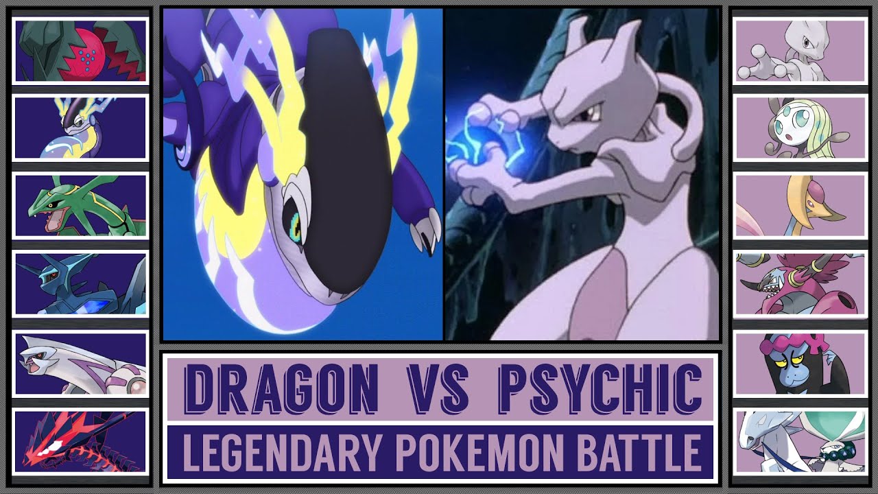 Legendary Pokémon Battle: DRAGON vs PSYCHIC