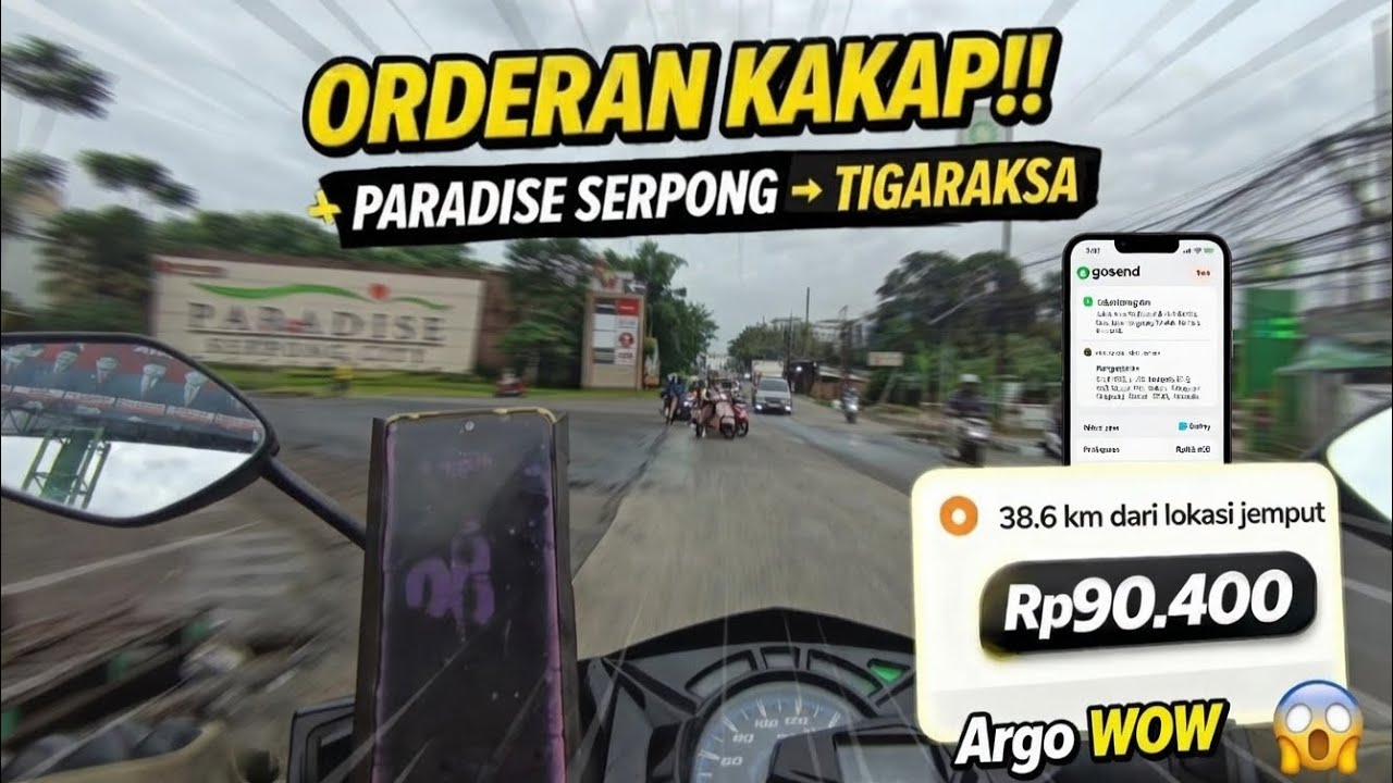 Dapet argo kakap dari Paradis serpong ke tigaraksa | vlog ojol