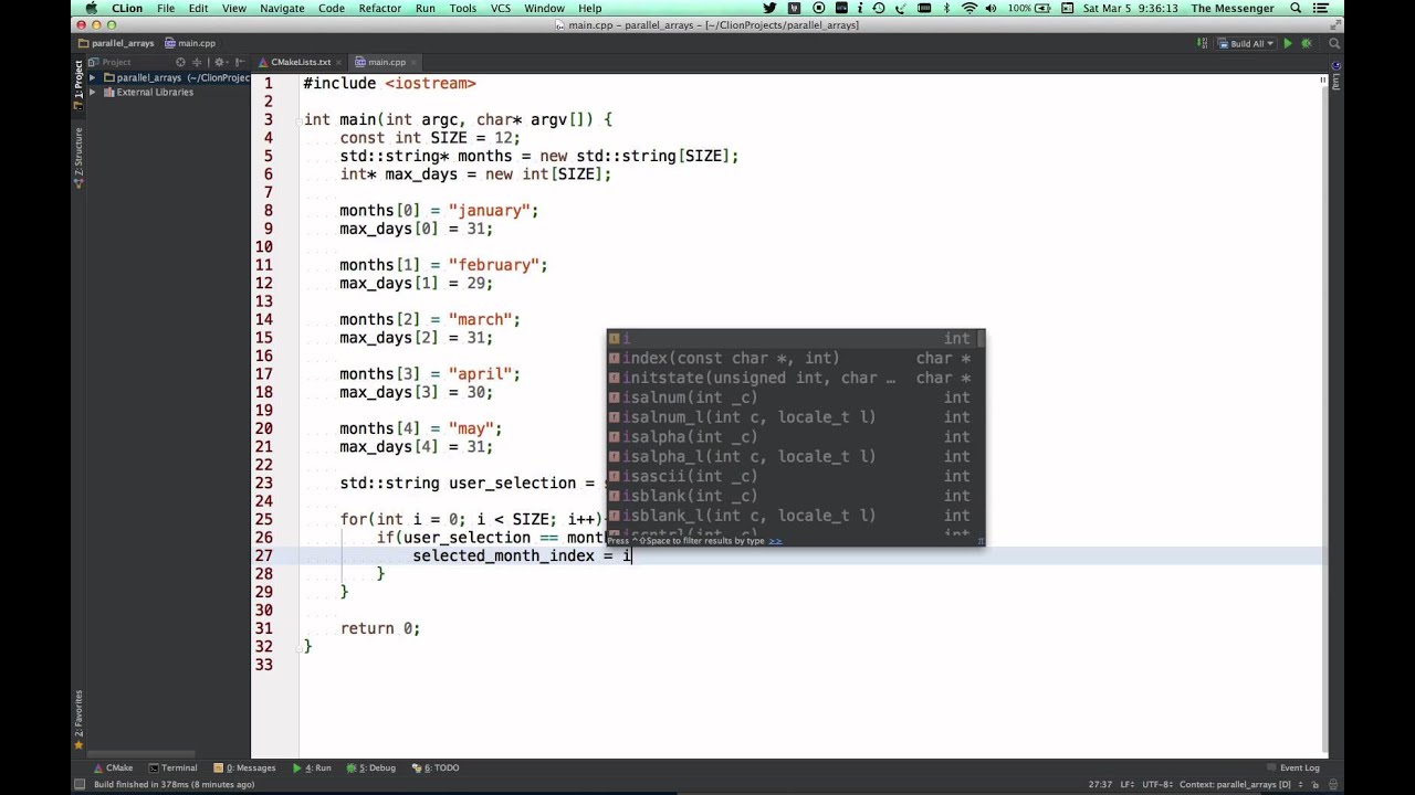 CPT-180-27-S2016 C++ Parallel Arrays