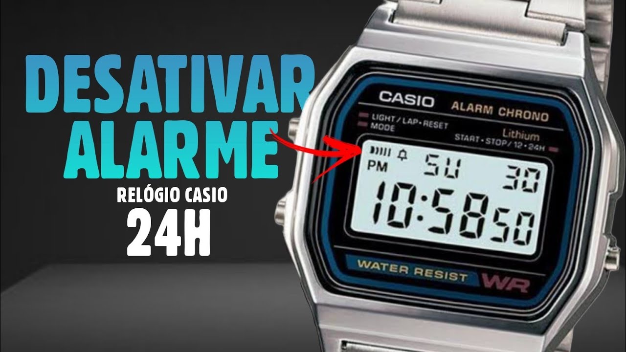 Como Desativar o Alarme e Bip 24hs de Horas do Relógio Casio ⌚ Tutorial em Português