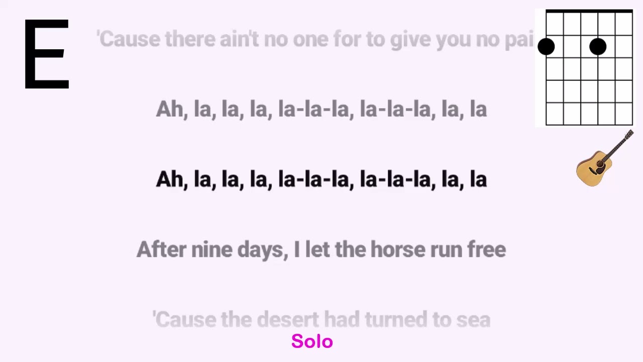 A Horse With No Name - America [avec Musique Originale en fond] - TUTO GUITARE SANS BLABLA