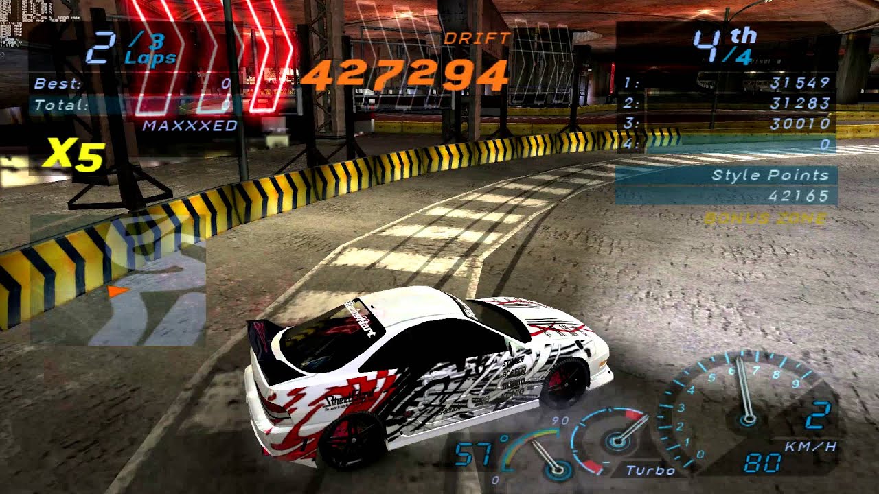 NFS Underground 1 (лучший занос) Рекорд мира игр