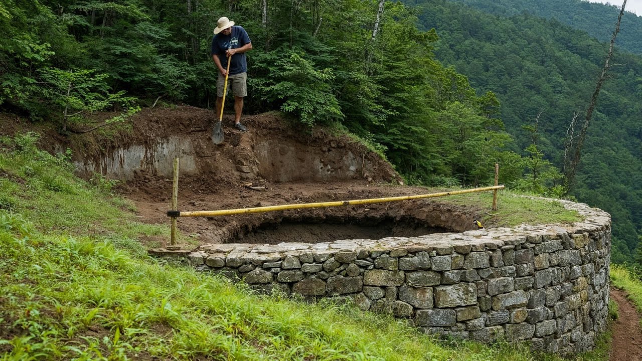 Building a STONE Dugout Shelter in 100 Days