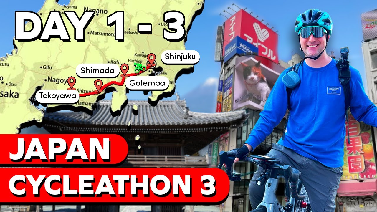 CYCLEATHON Ⅲ - Day 1-3: 312.69 km from Tokyo to Toyokawa