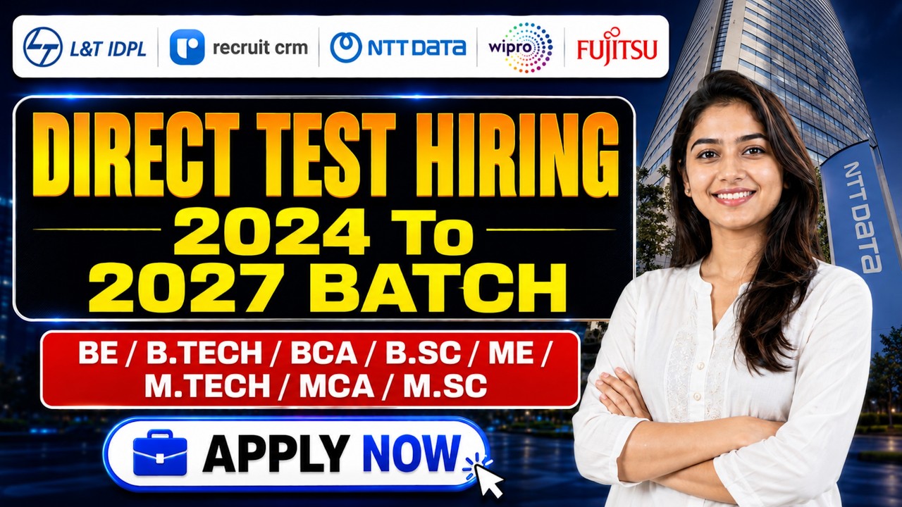 🔥 Direct Test Hiring for Freshers 2026 🔥 | Work From Home | Up to ₹9 LPA