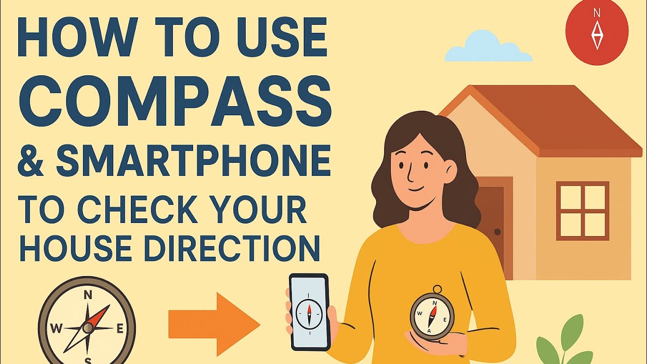 How to Use Compass & Smartphone to Check Your House Direction | Vastu Tips #vastu #vastutips 