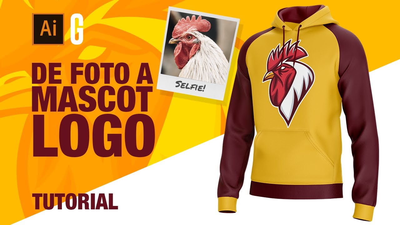 Illustrator Tutorial | Mascot Logo a partir de Foto | How to Create a Mascot Logo from a Photo