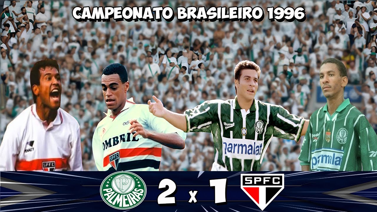 Palmeiras 2x1 São Paulo ●Campeonato Brasileiro 1996● ★Melhores Momentos★ ●Um Jogo Espetacular●