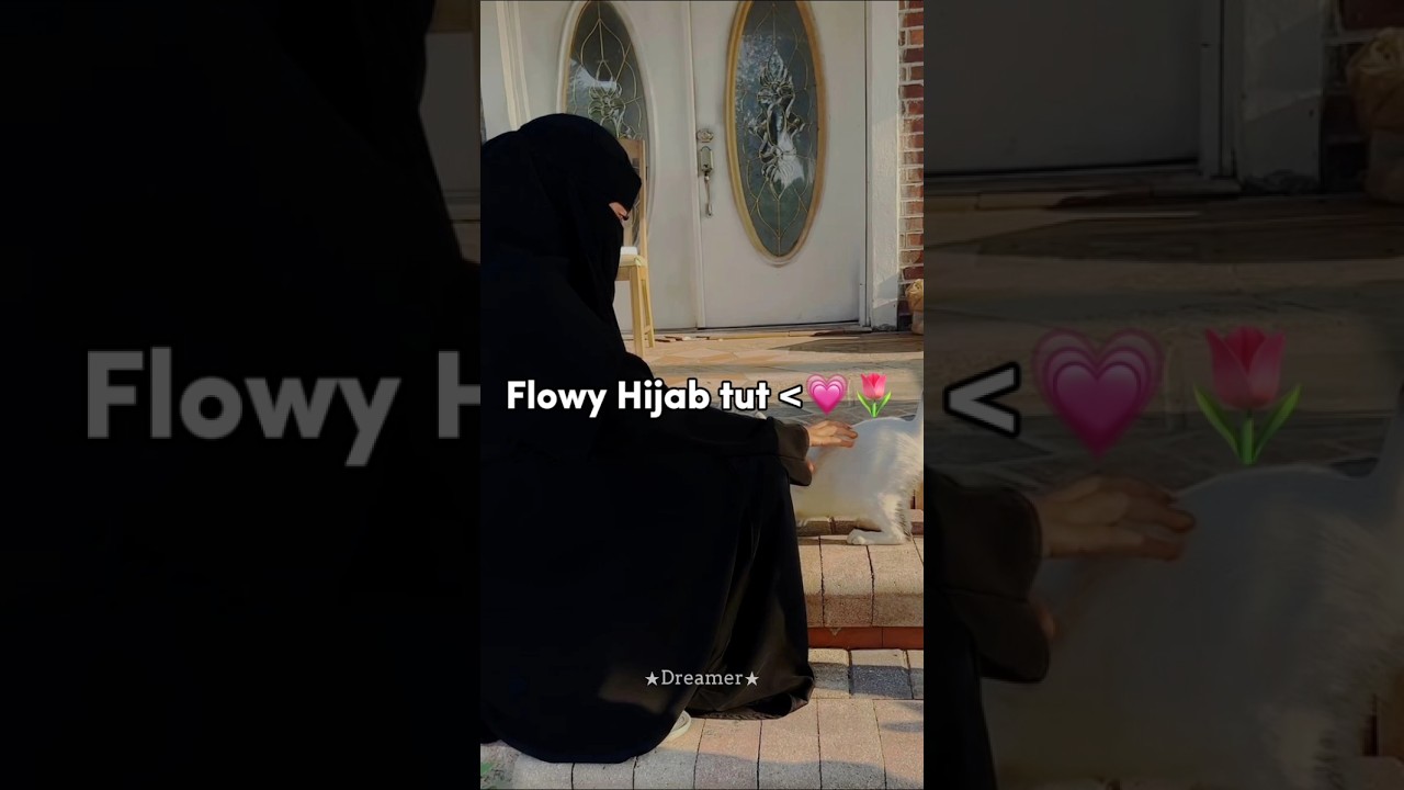 Flowy Hijab tutorial with no pins 🧷🕊️