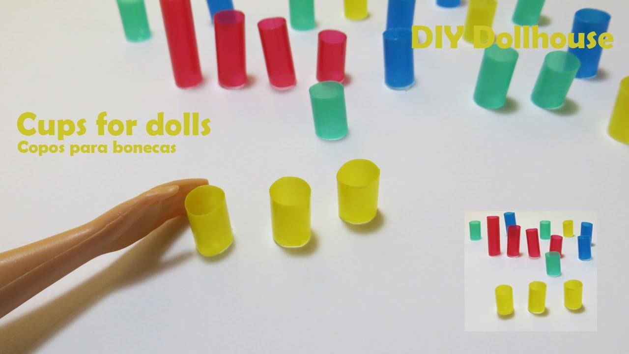 DIY: How to make Cups for Dolls | Copos para Bonecas