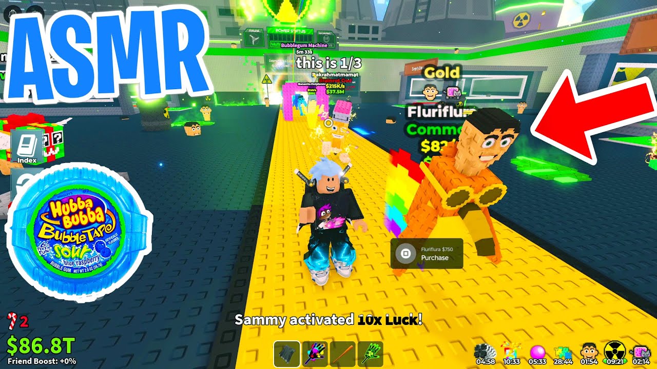 ASMR Roblox Steal a Brainrot Skibidi Event Admin Abuse 😴 Gum Chewing 🎮🎧 Controller Sounds 💤