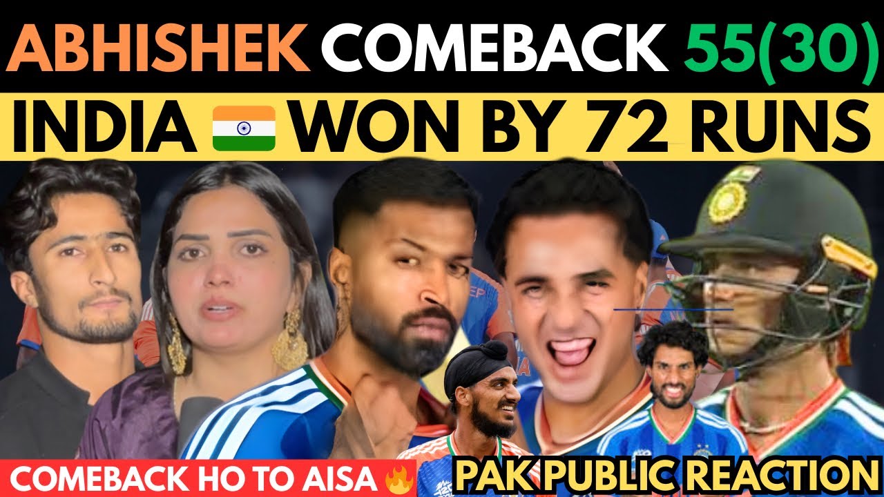 ABHISHEK SHARMA Comeback 55(30) Against Zim 🇿🇼! India 🇮🇳 won by 72 Runs ! TILAK 44(16) ! PAKIS SHOCK