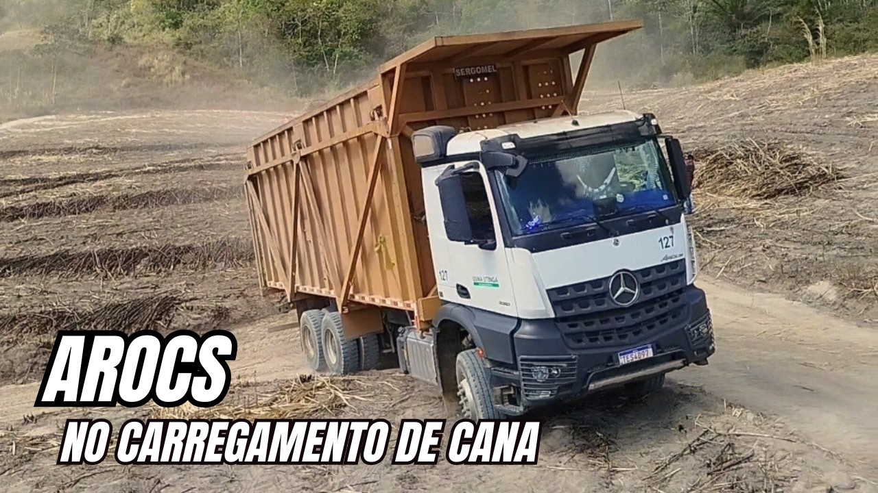 Como e de perto um carregamento de cana