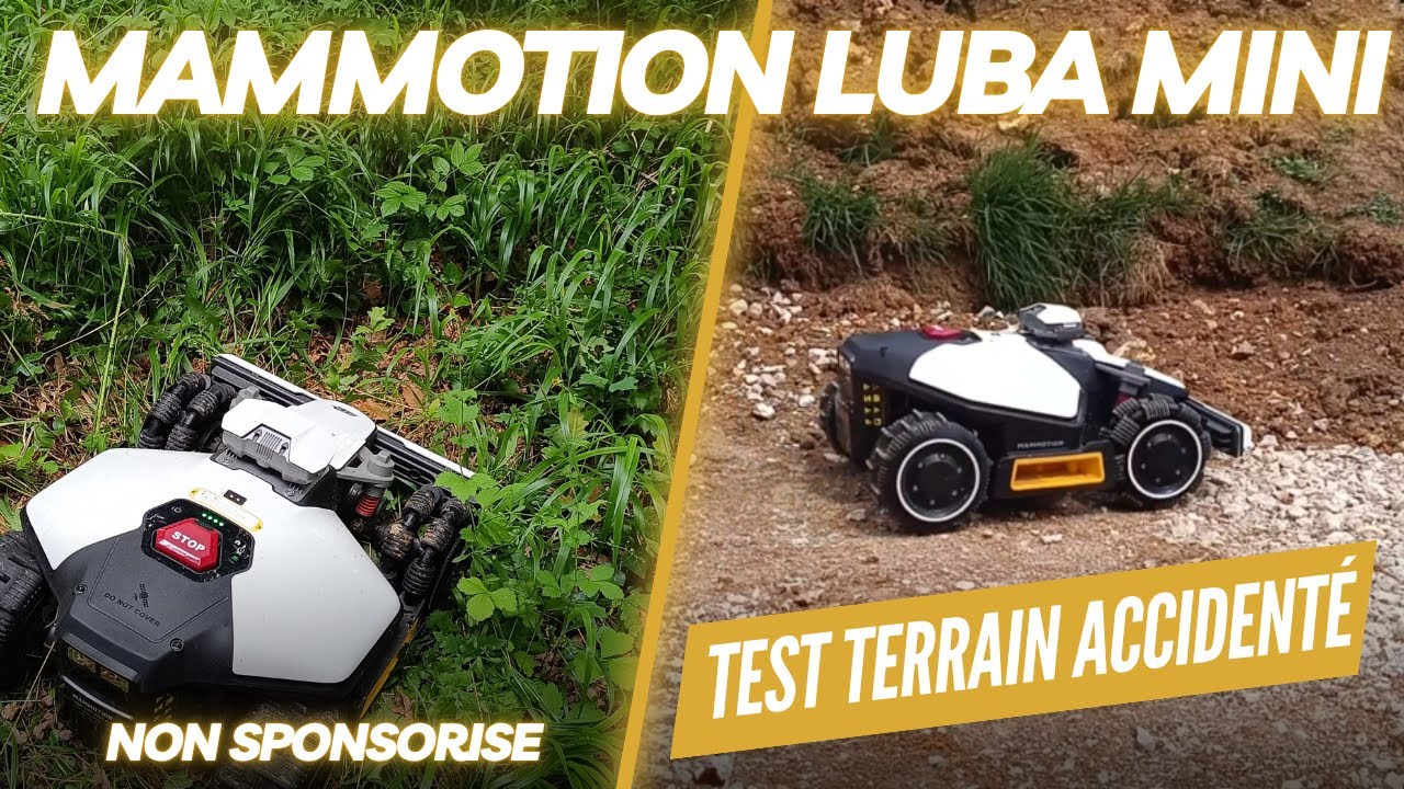Test du Luba Mini : Le meilleur robot tondeuse 4x4 pour terrain accident&eacute; ?