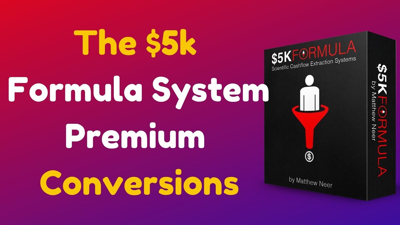 The $5k Formula System - New Instant Commission System, Makes Me $5,000 - On 100% Autopilot