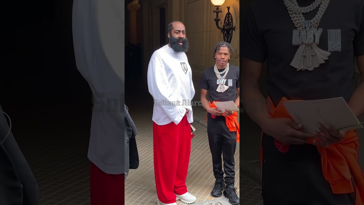 Lil Baby and James Harden attend the Balenciaga 50th Couture Collection show at Paris Fashion Week