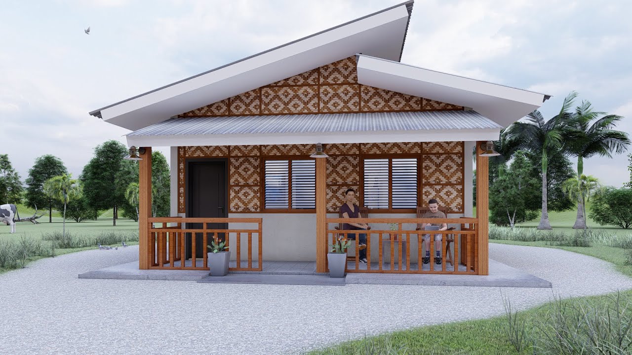 SINGLE STOREY AMAKAN HOUSE DESIGN | BAHAY KUBO IDEAS | 2 BEDROOMS | 6X8M. | NATIVE HOUSE