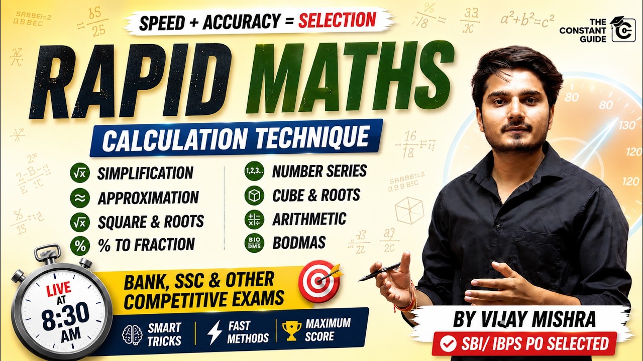 #173 Vedic Maths Tricks For Fast Calculation | Speed Maths for Bank Exams/RBI/ SSC by Vijay Mishra