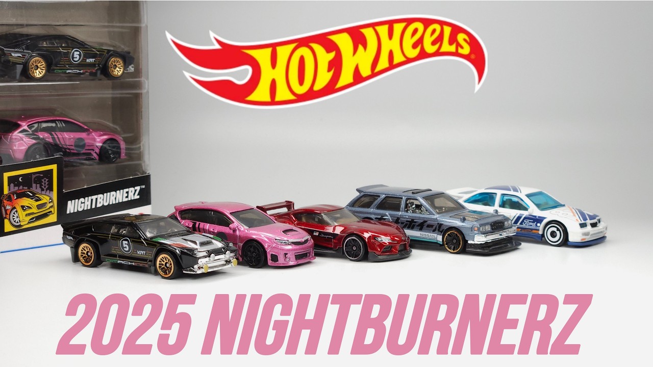 Hot Wheels 2025 NIGHTBURNERZ  5-Pack Unboxing and Review 🔥 Adding custom details to some cars.