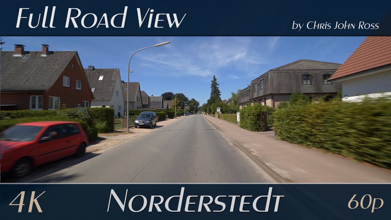 Norderstedt, Kreis Segeberg, Germany: Ohechaussee, Tannenhofstra&szlig;e - 4K (UHD/2160p/60p) Video