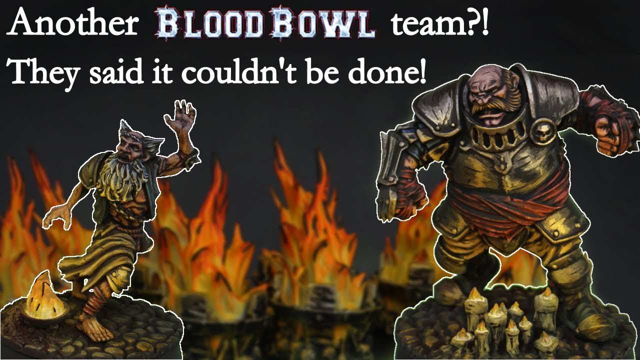 Painting another sort-of-comic-style Blood Bowl Team! (Witch Hunters)
