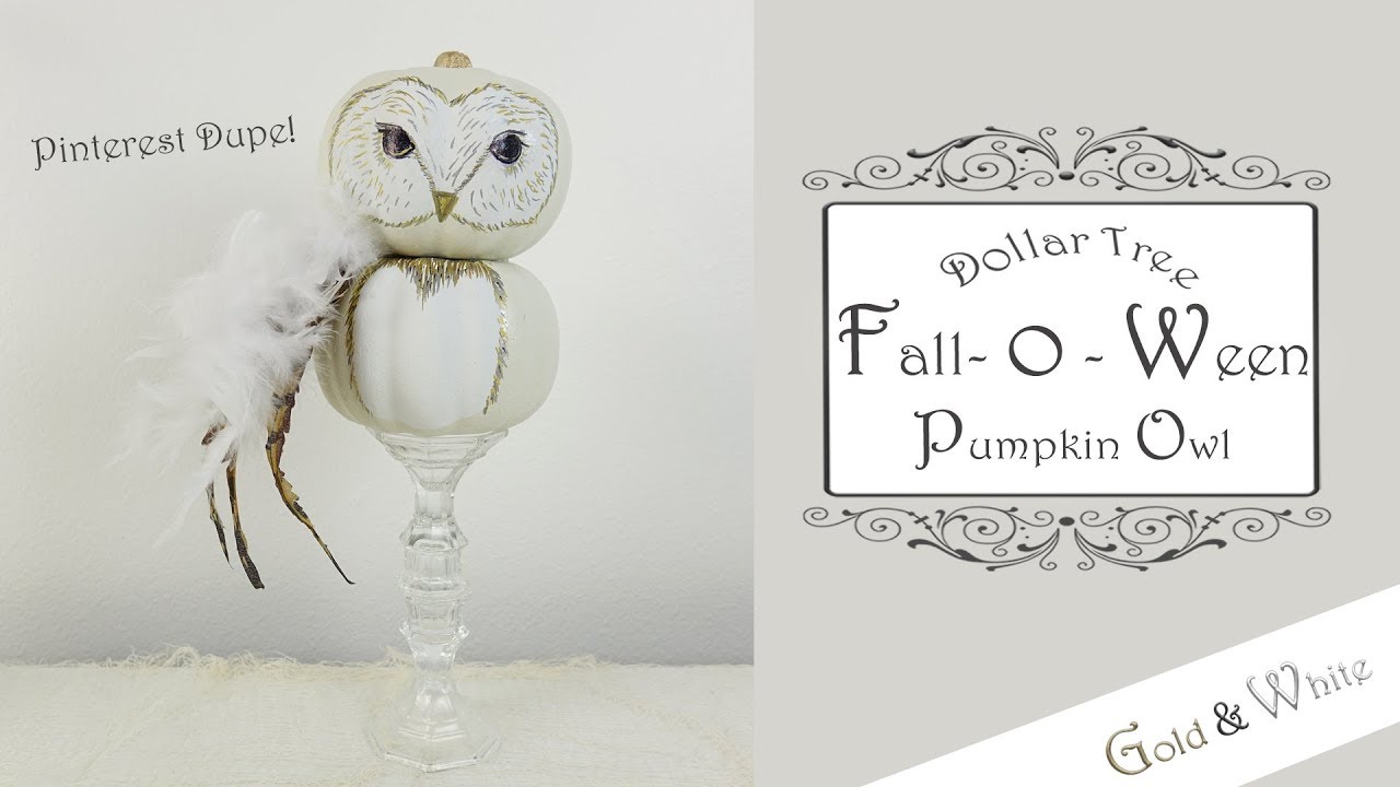 Dollar Tree DIY Pumpkin Owl / Fall / Halloween DIY / Part 2 of 10
