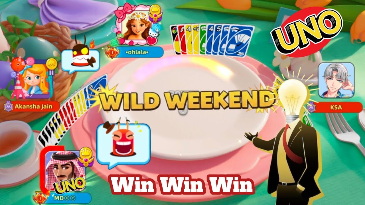 How to win coin in Uno mobile game || Wild weekend x600 || Uno Mobile Game 