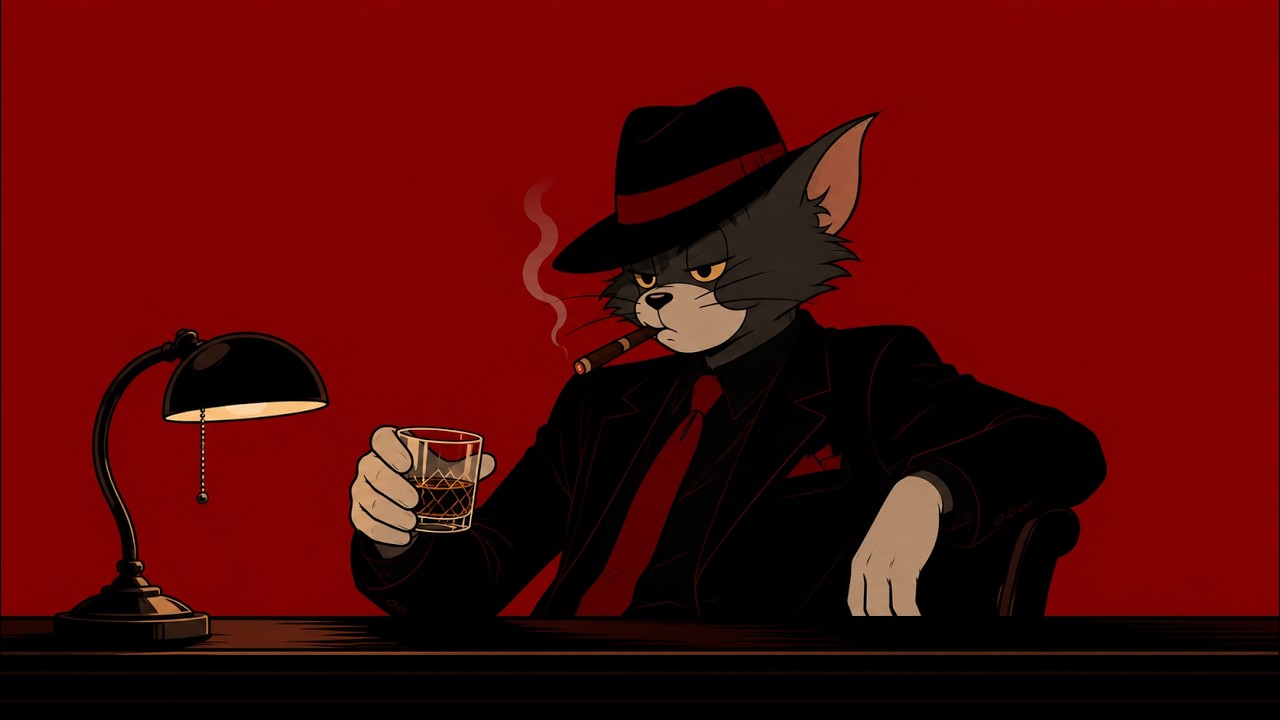 Nighttime Thoughts Snd a Drink -- Vintage Jazz Noir