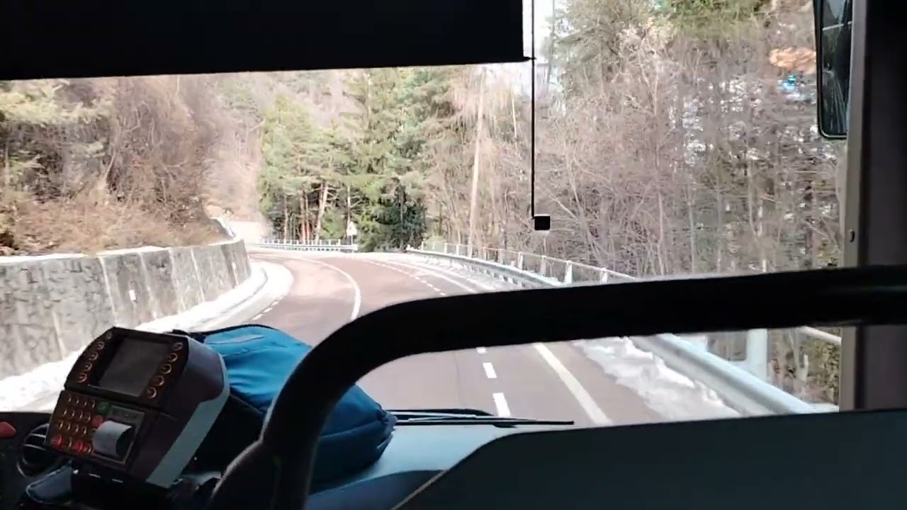 From Grauno to Capriana We Enter in Val di Fiemme - Beautiful Trentino Bus Ride 