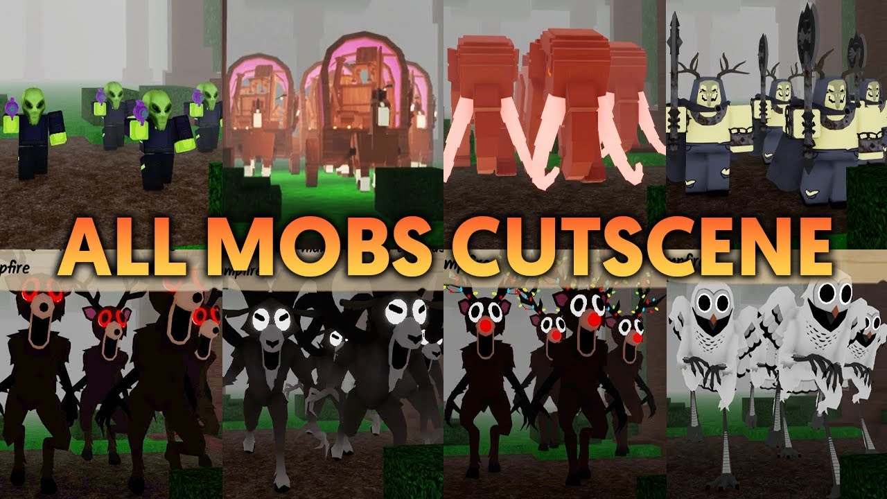99 Nights in the Forest - All New Secret Cutscenes & Deer vs All Mobs [ROBLOX]