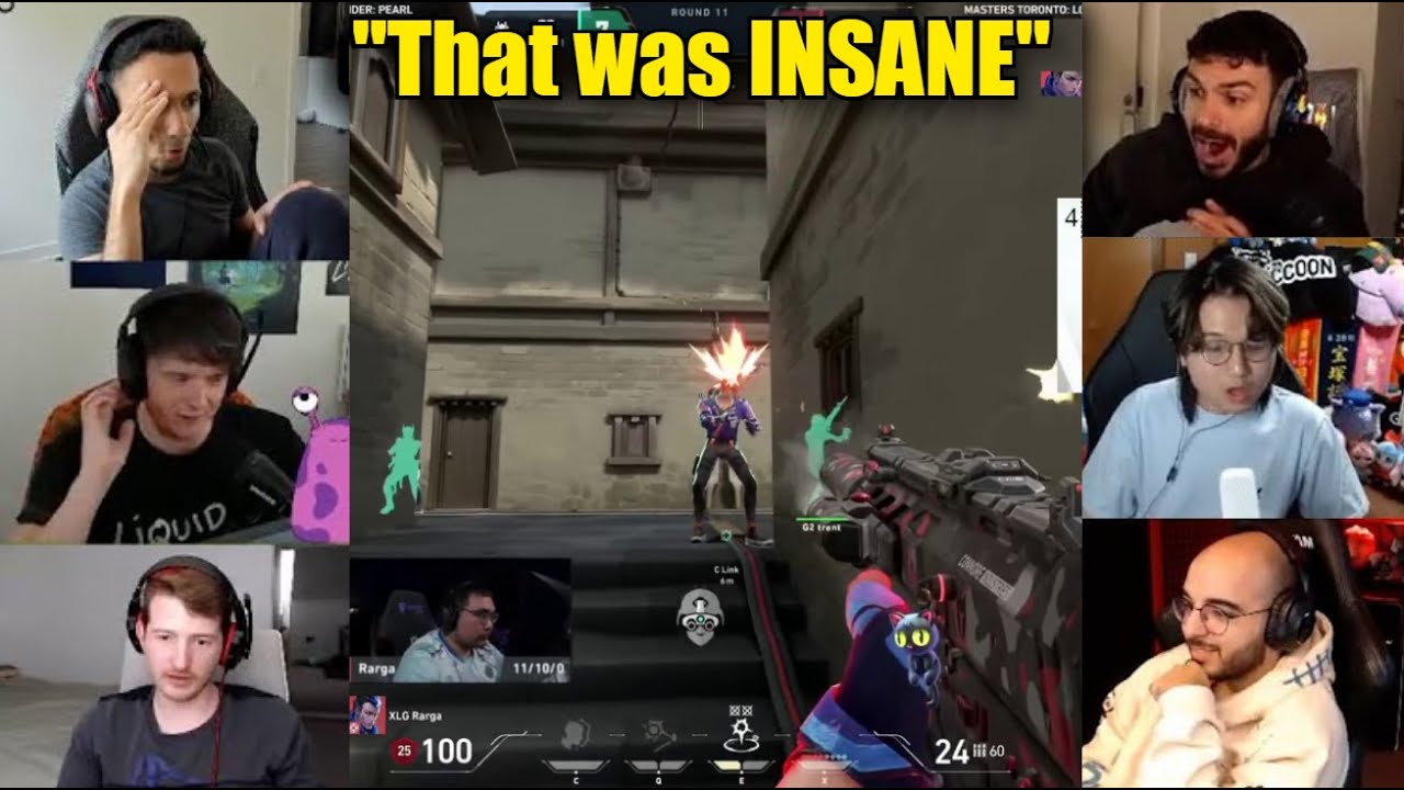Valorant pros/streamers react to XLG Rarga's INSANE ACE against G2