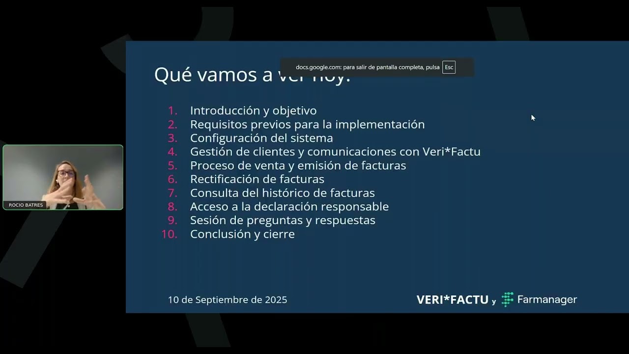 Webinar VERI FACTU y Farmanager