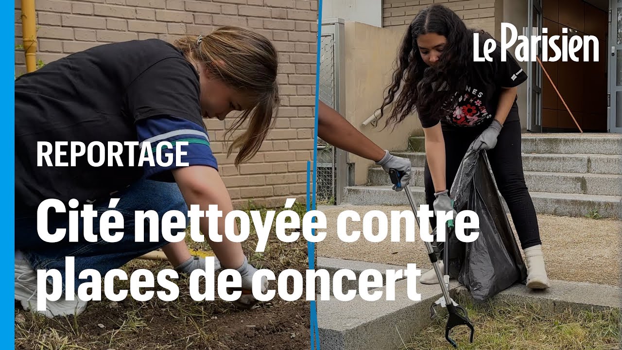 Des jeunes nettoient leurs quartiers contre des places de concert