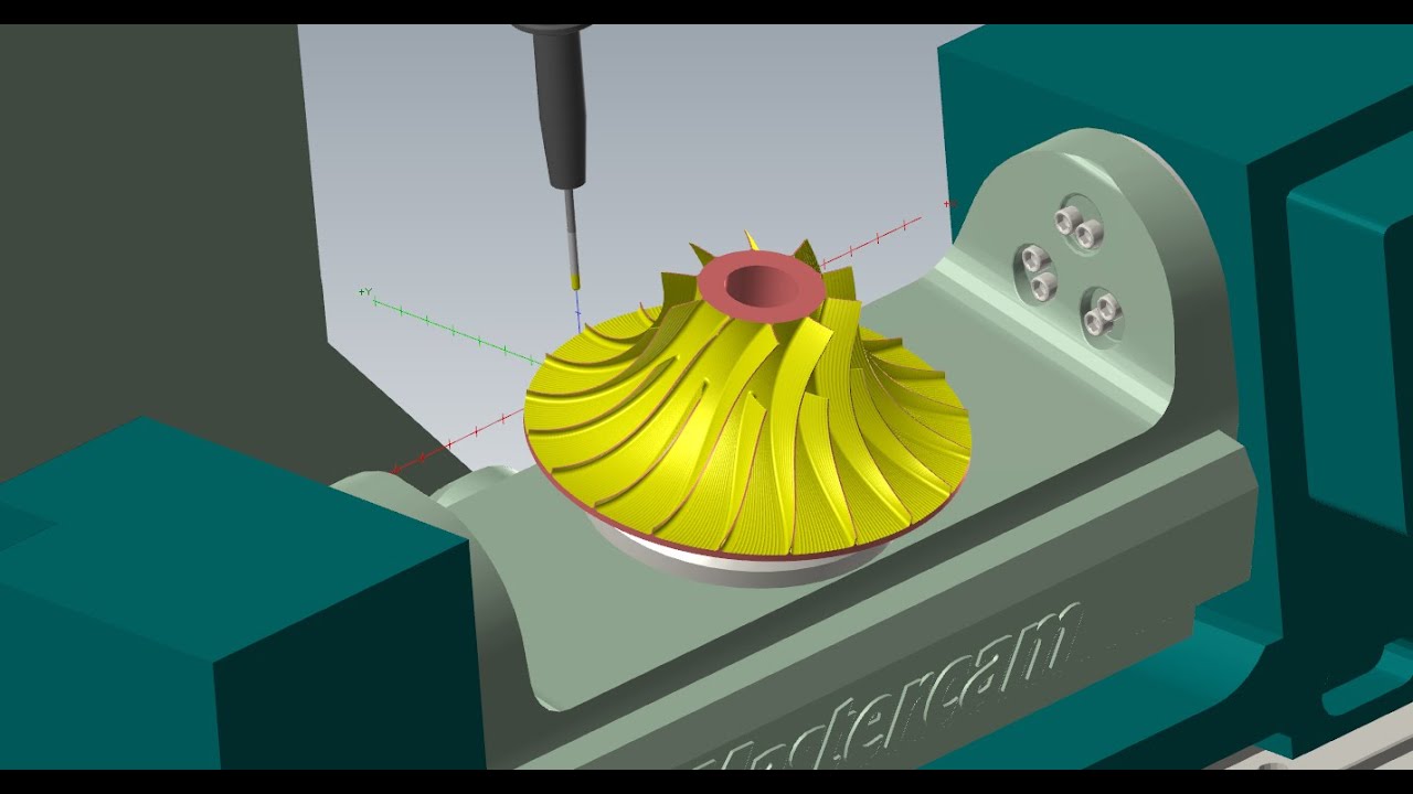 MASTERCAM 2021 - 5-Axis Impeller Roughing