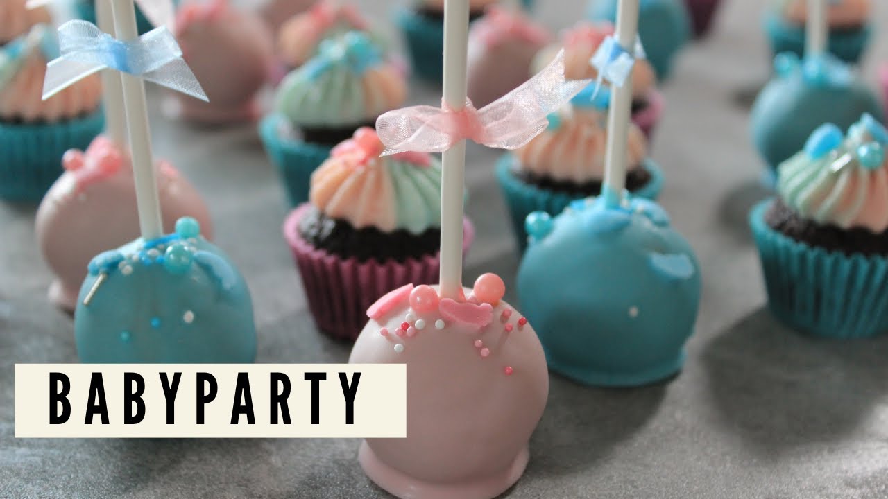 Cakepops und Mini Cupcakes zur Babyparty oder Gender Reveal Party | julia’s cakery