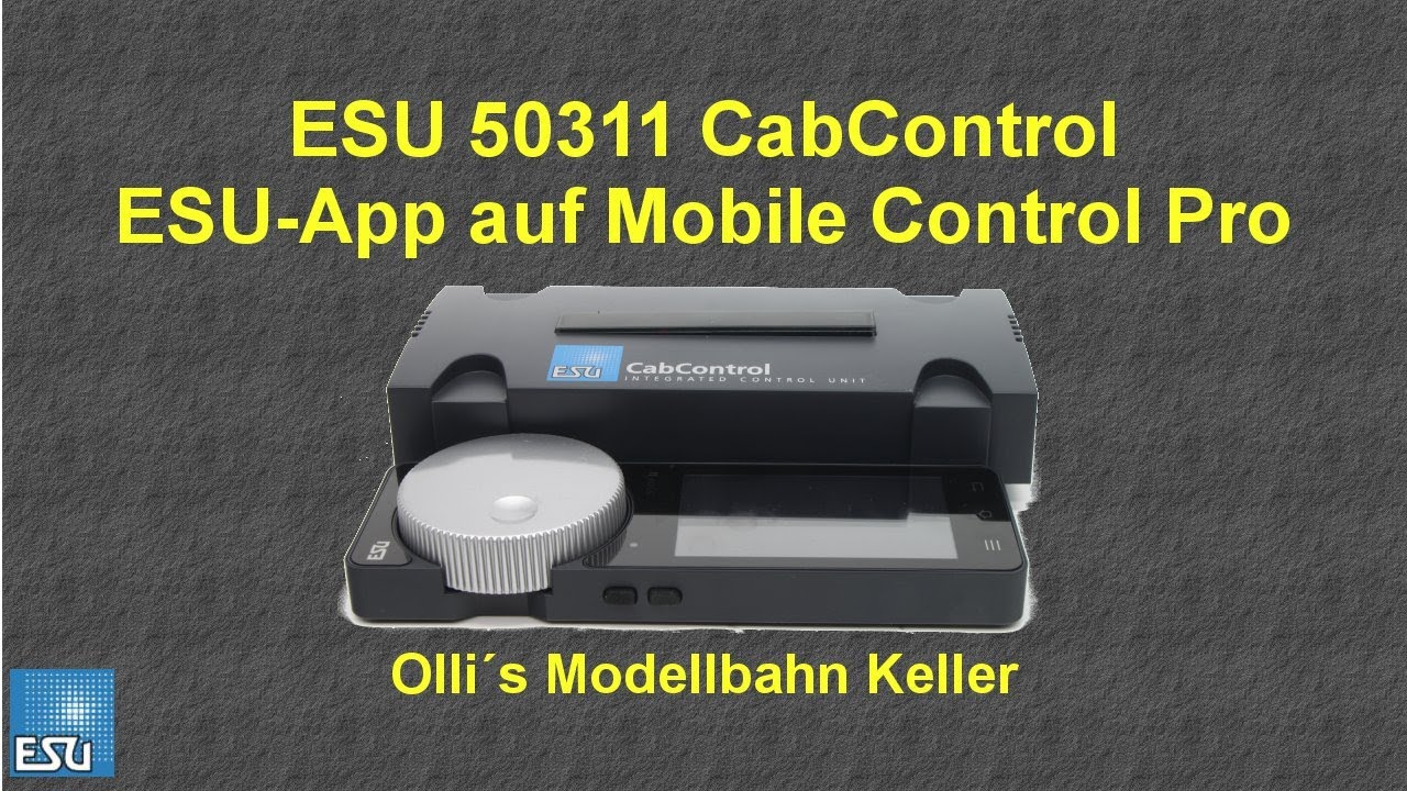 ESU 50311 CabControl  - Mobile Control Pro App Menu Übersicht