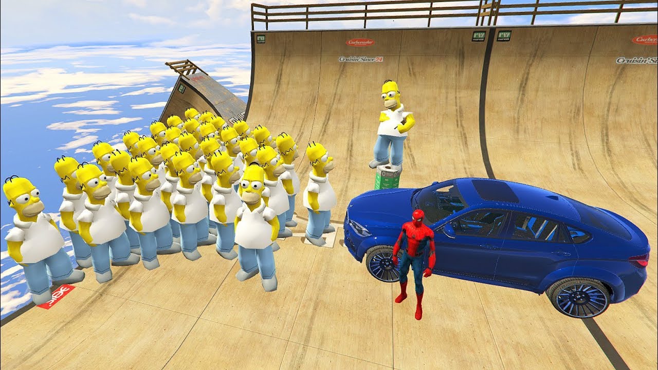 GTA 5 Crazy Ragdolls Spiderman Vs Homer Simpson (GTA 5 Euphoria Physics, Fails, Funny Moments)BMW X6