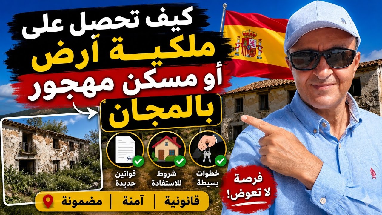 #كيف تحصل على ملكية ارض او مسكن مهجور بالمجان في اسبانيا 2023
