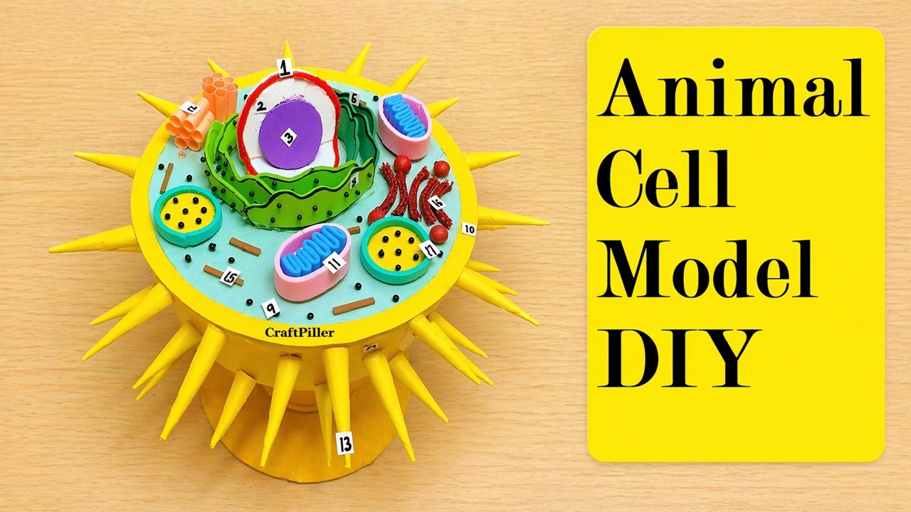 animal cell model 3d making | diy at home | science project | craftpiller  | still model