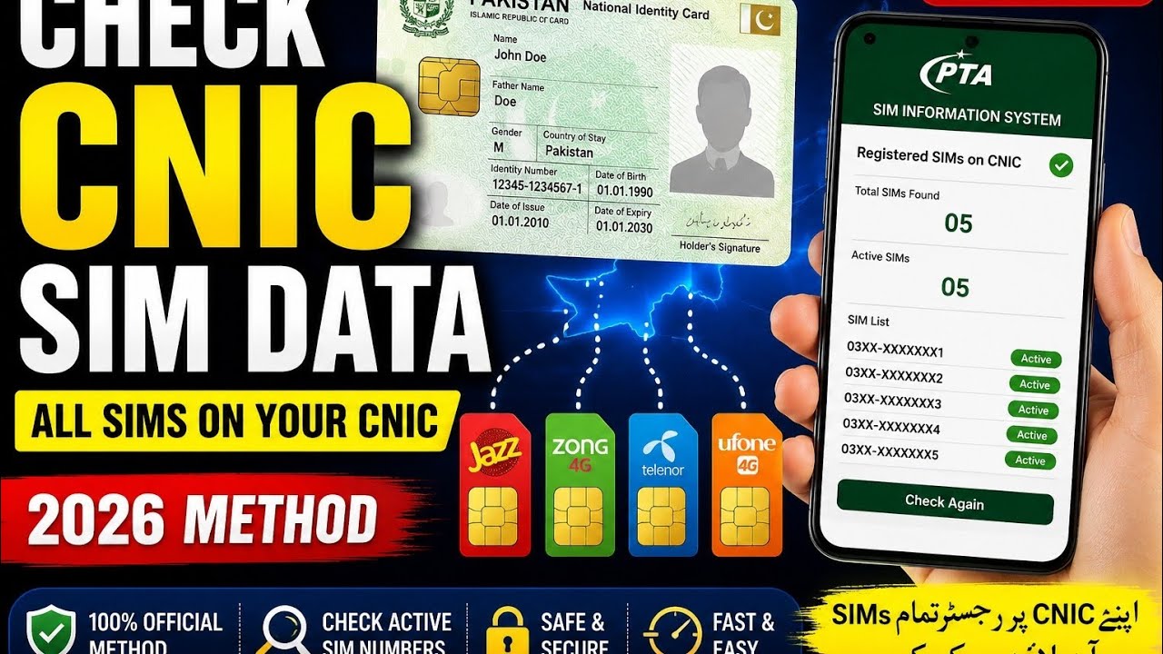 How to Check CNIC SIM Data Online in Pakistan 2026