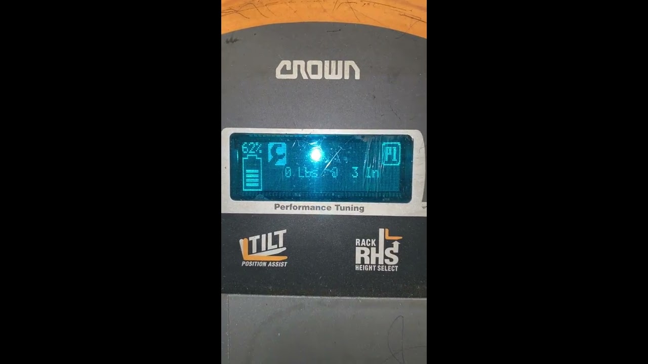 How to fix error code 804 on a crown forklift RMD 6000 series