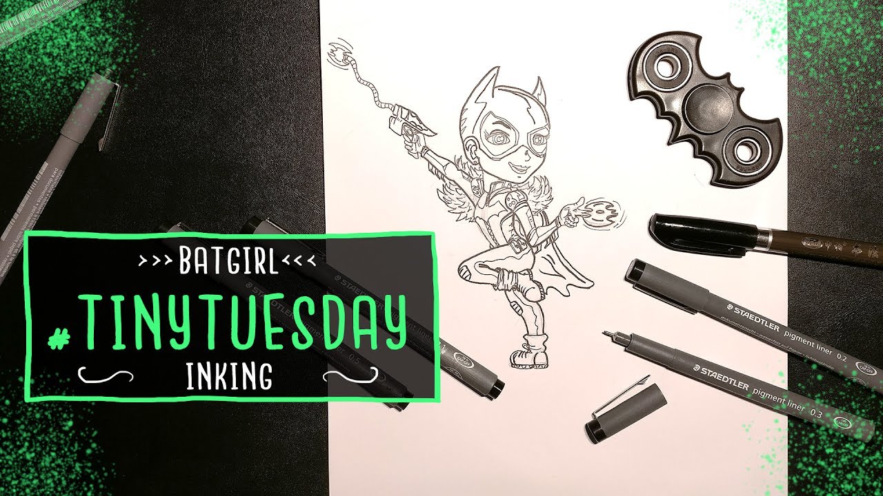 #TinyTuesday [2a] - Inking Batgirl ► streeture design