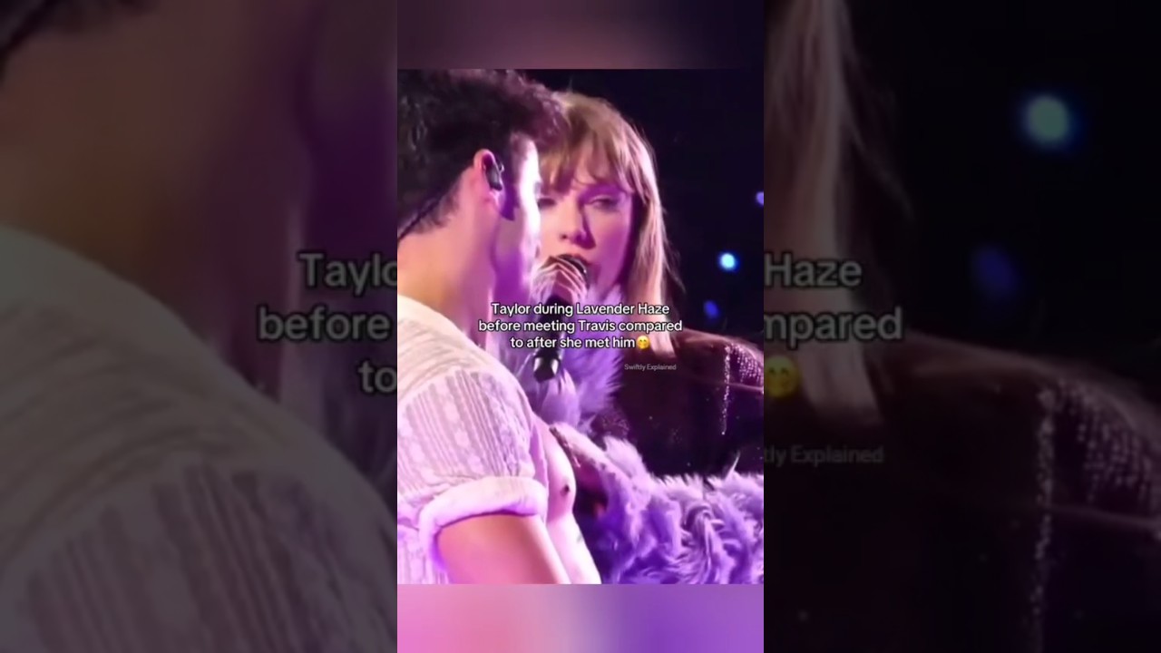 Taylor Swift singing Lavender haze Before VS After Dating Travis Kelce on the Eras Tour...