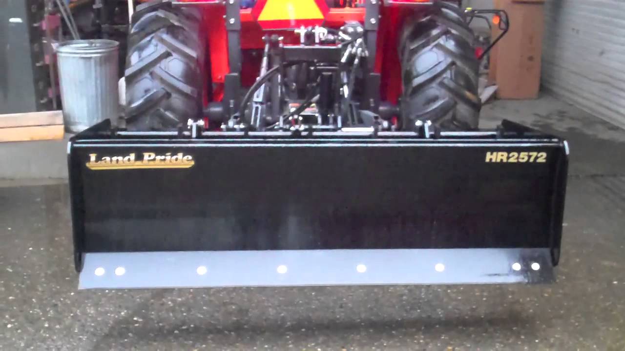 Kubota Top-n-Tilt Kit with Land Pride HR2572 Box Scraper