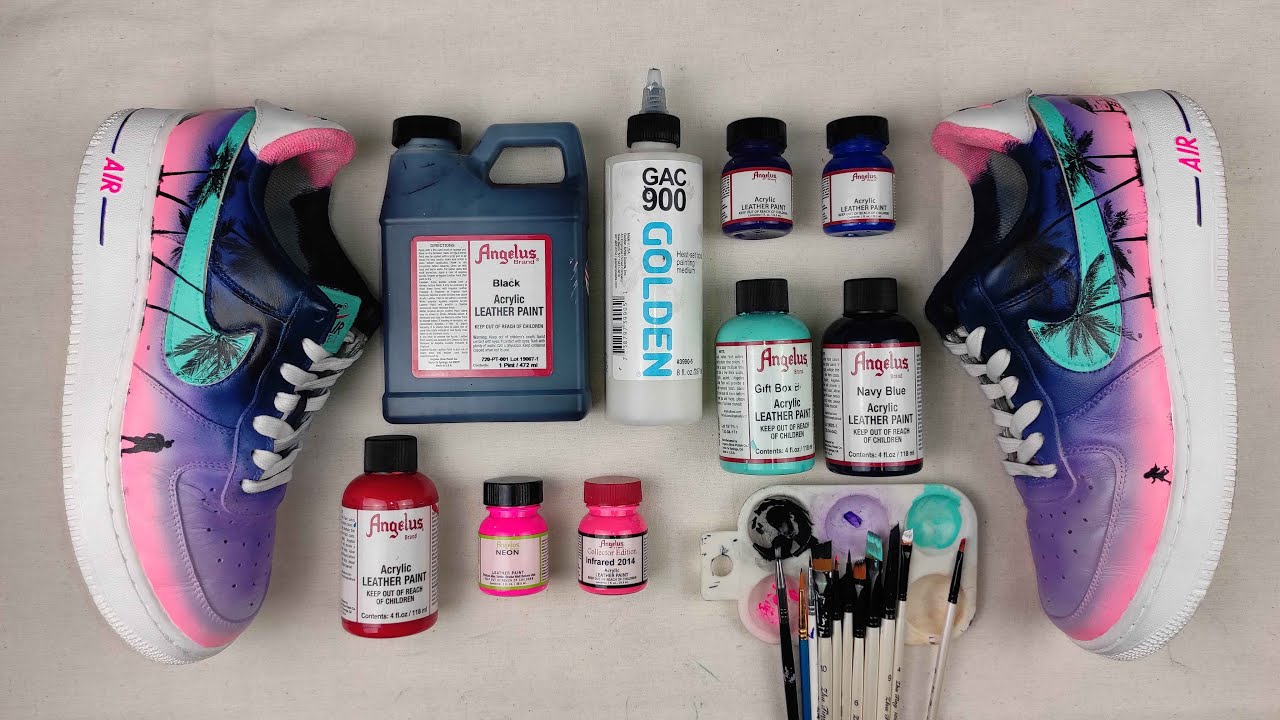 Custom AF1: Tropical Sunset Inspired | Pink, Purple, Blue and Black