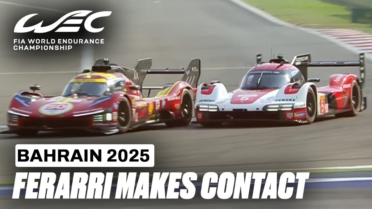 Ferrari and Porsche make CONTACT during battle! | Bapco Energies 8 Hours of Bahrain 2025 | FIA WEC